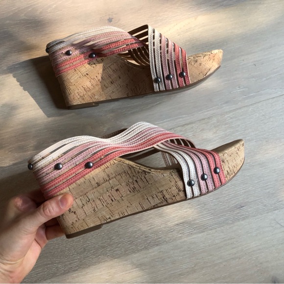 Lucky Brand Brand New Mykayla Cork Wedge Heels - Size 10 - Picture 2 of 12